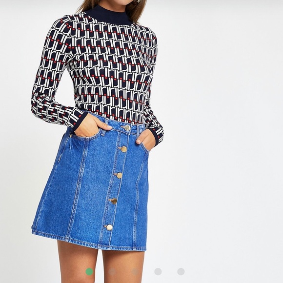 J. Crew Dresses & Skirts - J.Crew Bottom Front Denim Mini Skirt/ Size 32
